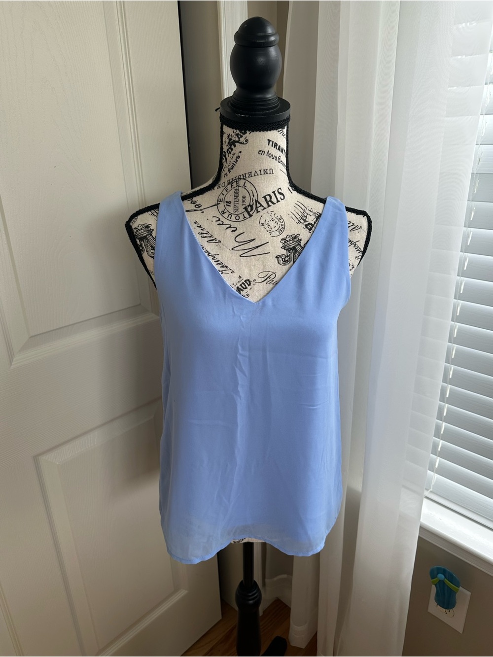 Light Blue Tank Top Blouse